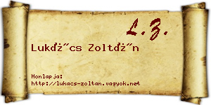 Lukács Zoltán névjegykártya