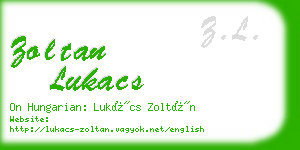 zoltan lukacs business card